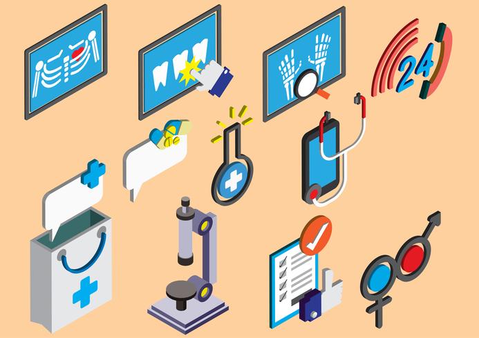 l&#39;illustrazione delle icone dell&#39;ospedale grafico di informazioni ha fissato il concetto vettore