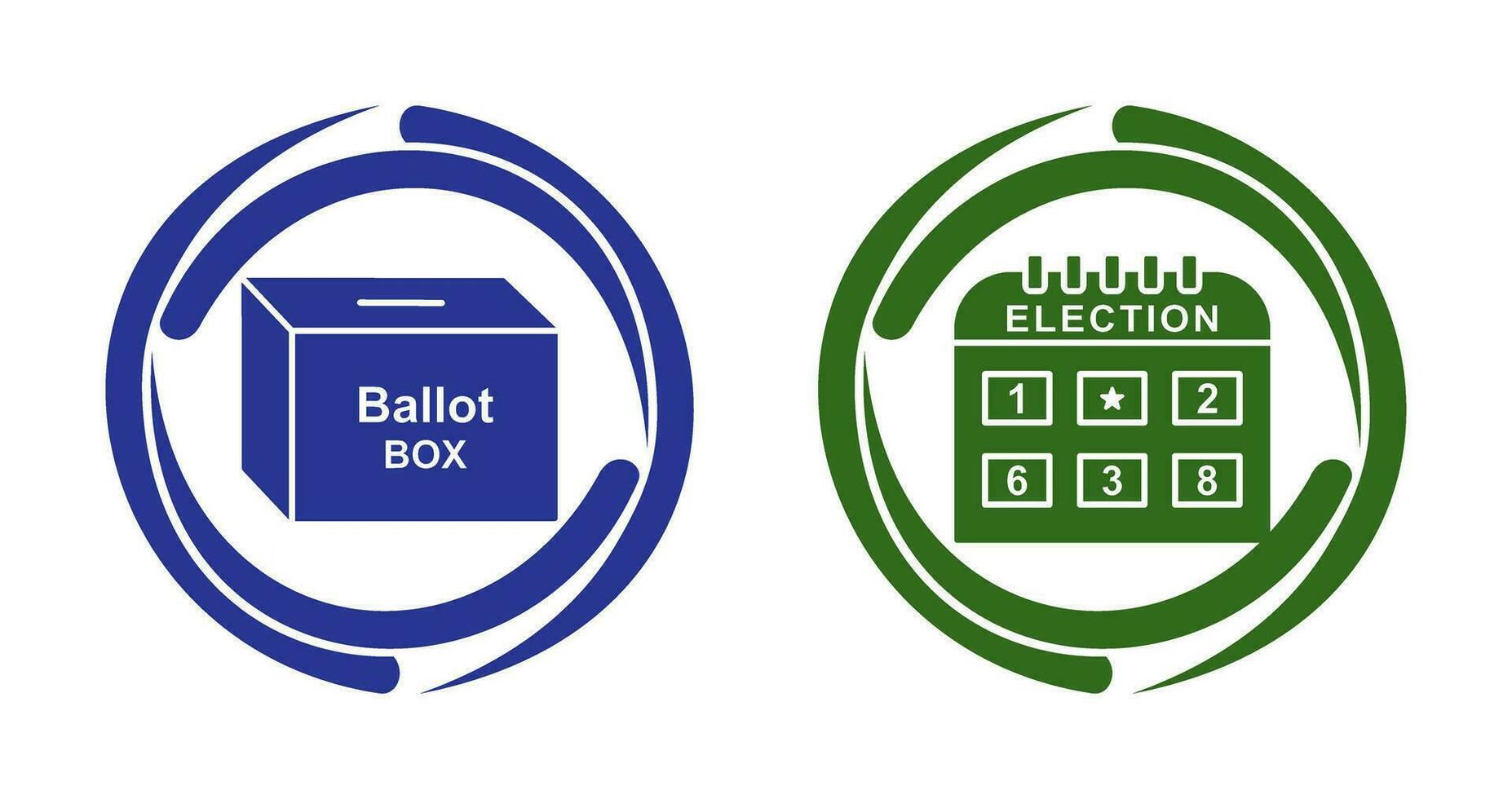 scrutinio scatola e elezione giorno icona vettore