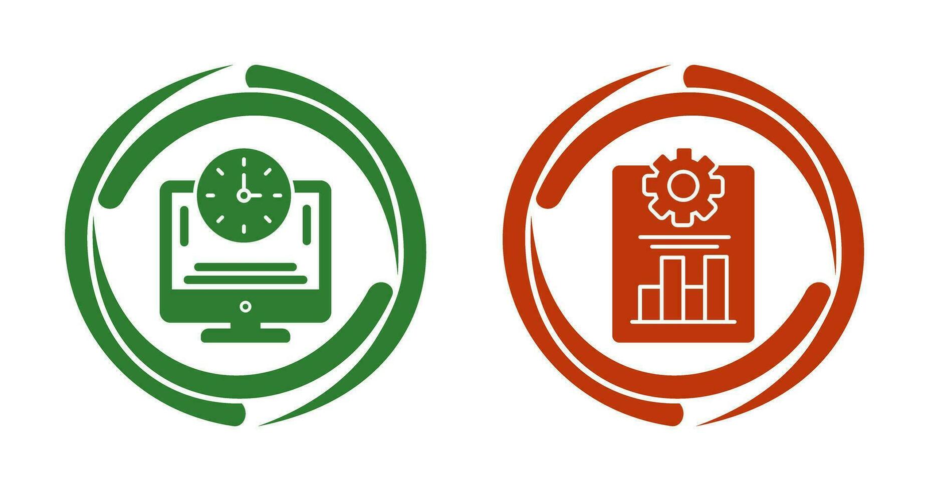 produttività e in linea tempo icona vettore