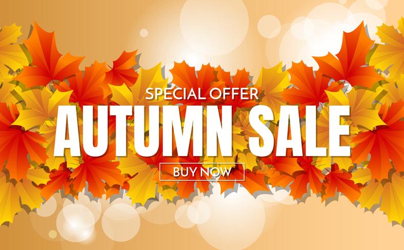 autunno vendita modello banner Vector sfondo