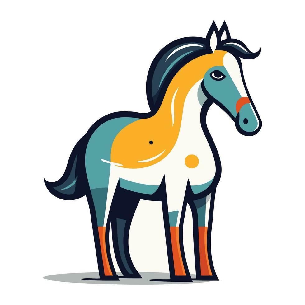 cavallo icona. cartone animato illustrazione di cavallo vettore icona per ragnatela design