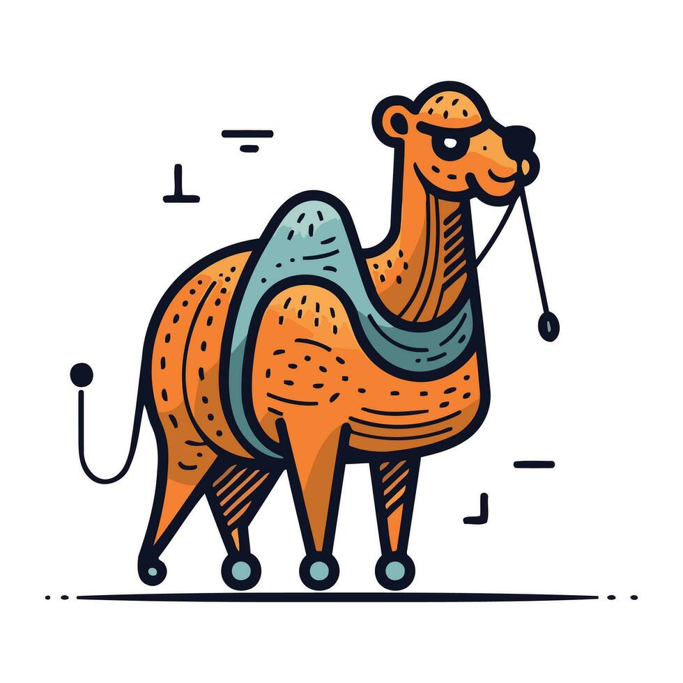 carino cammello nel cartone animato stile. vettore illustrazione per il tuo design.