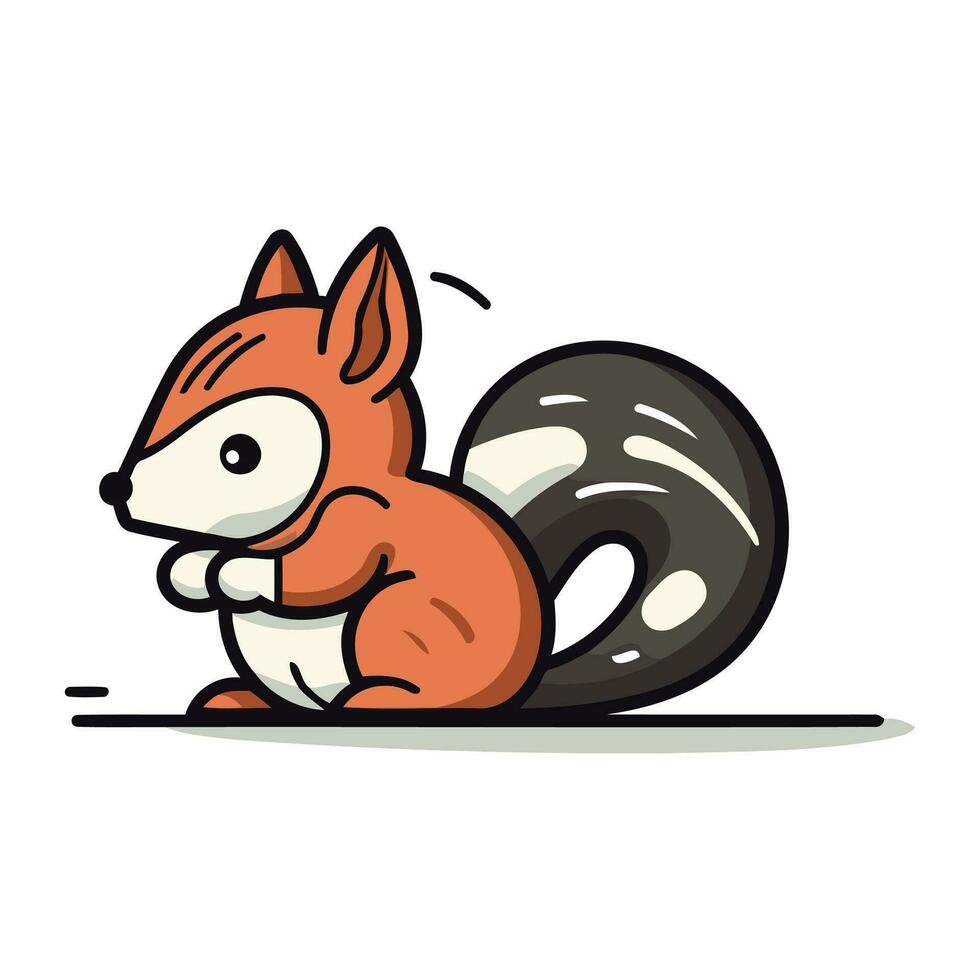 carino cartone animato scoiattolo carattere. vettore illustrazione di un' carino animale.