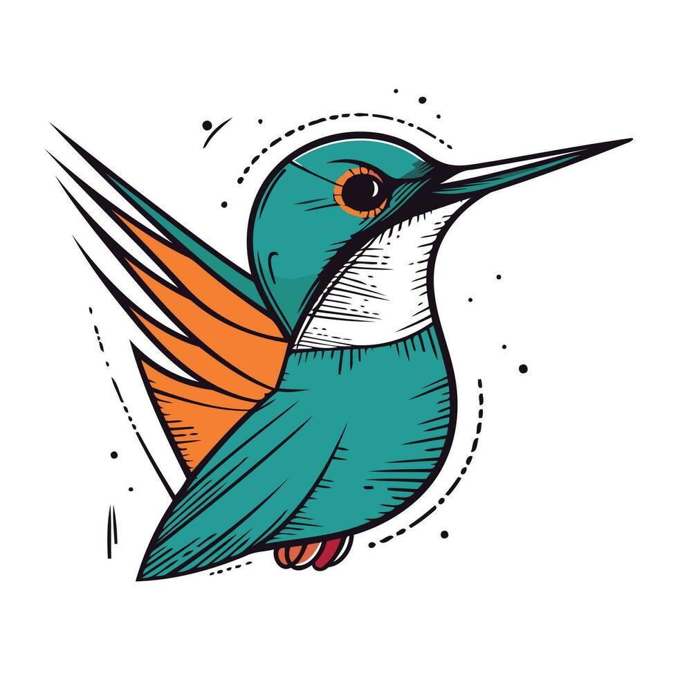 colibrì cartone animato icona vettore illustrazione grafico design vettore illustrazione grafico design