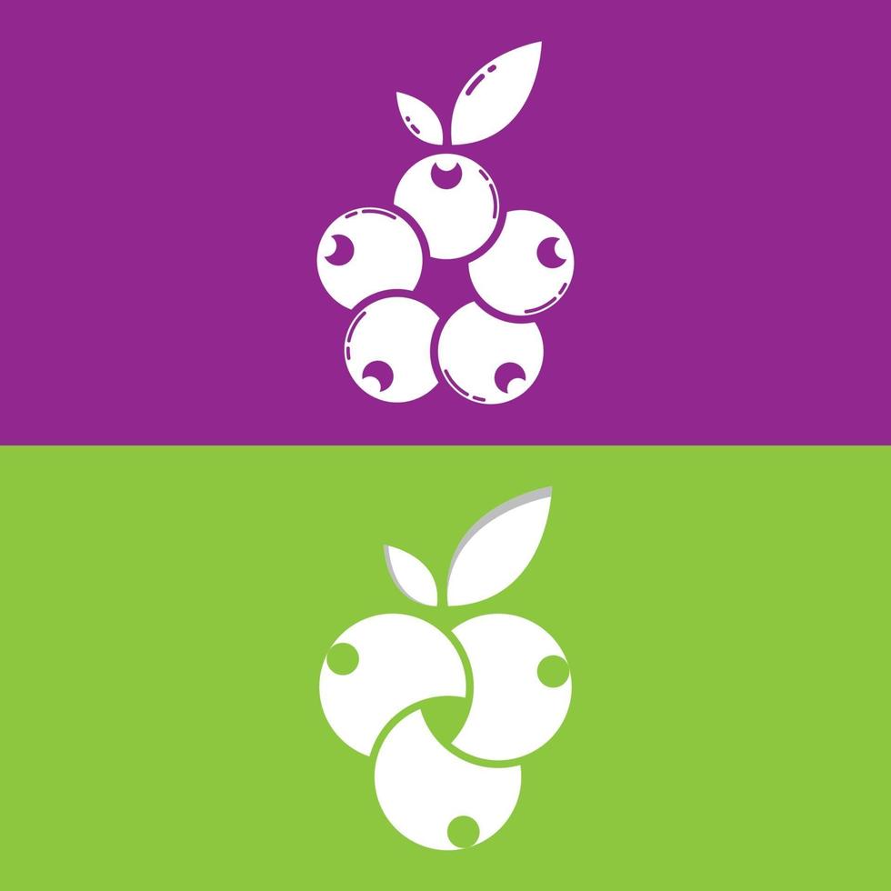 disegno del modello del logo vettoriale dell'uva