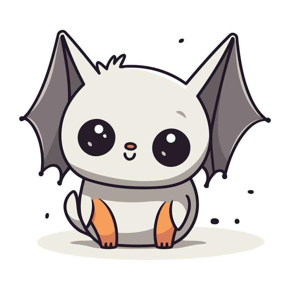 carino cartone animato pipistrello. vettore illustrazione di un' carino poco pipistrello.