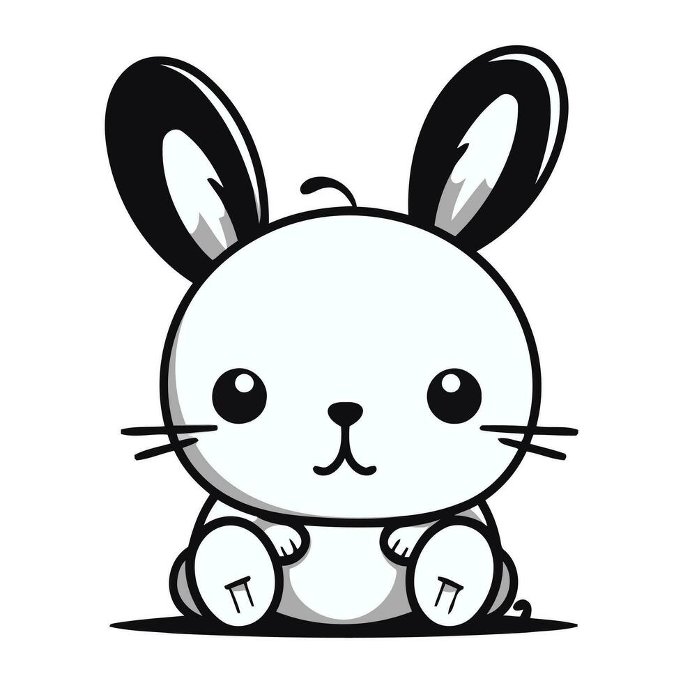 carino coniglio animale cartone animato vettore illustrazione grafico design vettore illustrazione grafico design