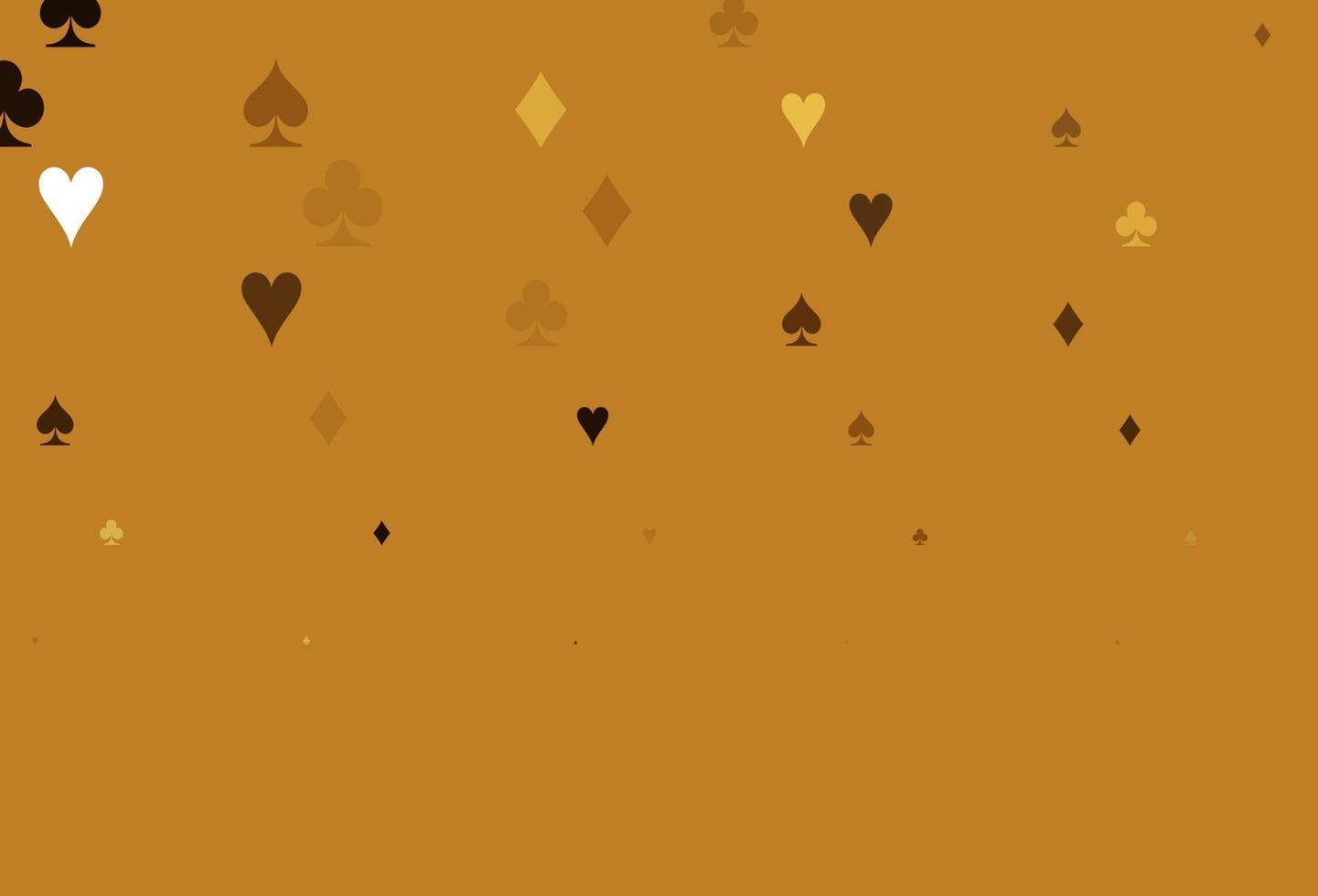 modello vettoriale arancione chiaro con simboli di poker.