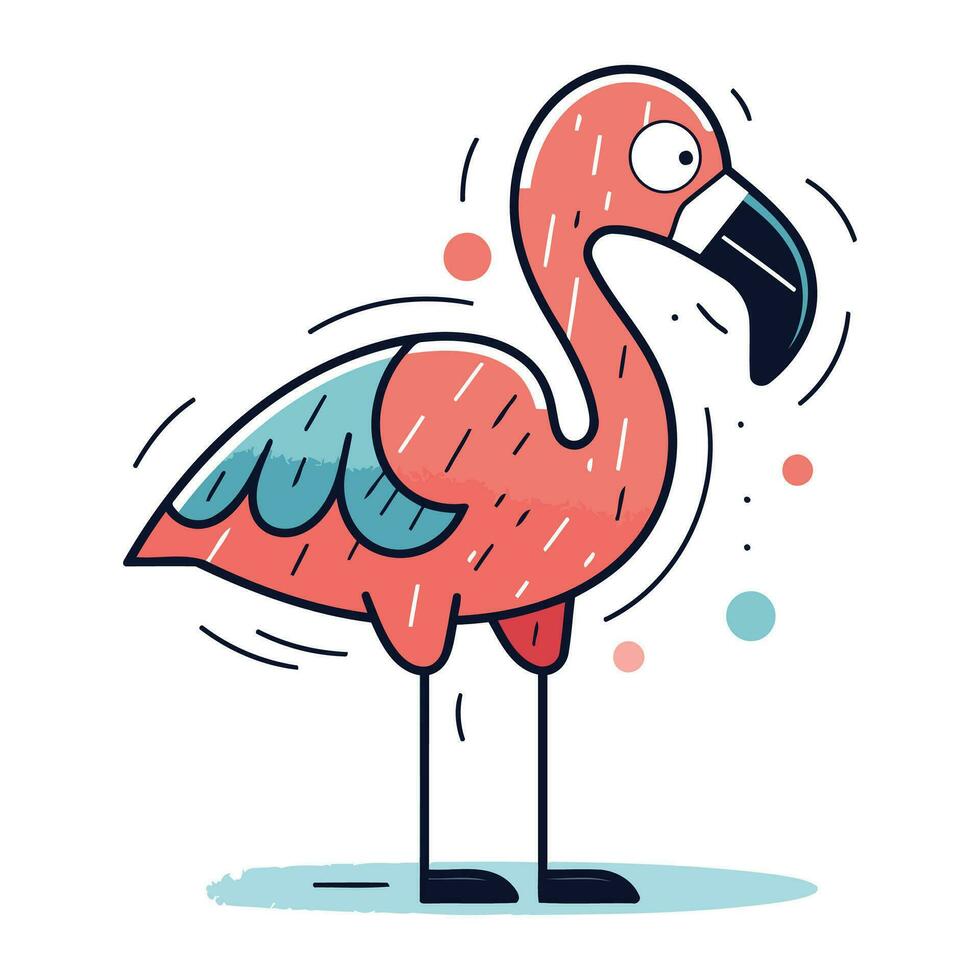 fenicottero icona. vettore illustrazione di un' fenicottero uccello.