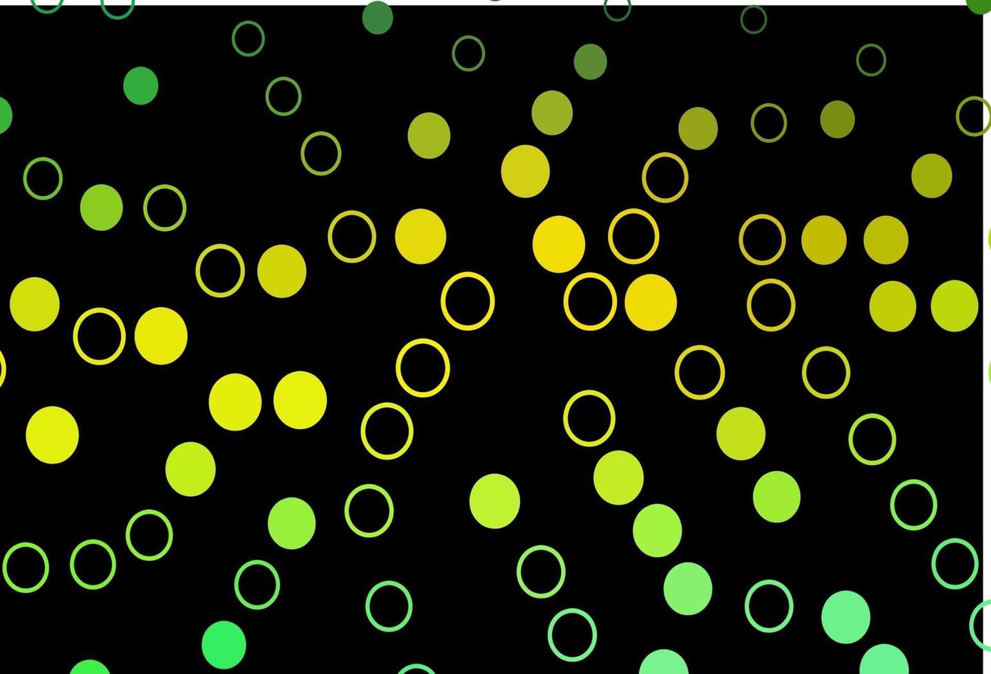 modello vettoriale verde scuro, giallo con sfere.