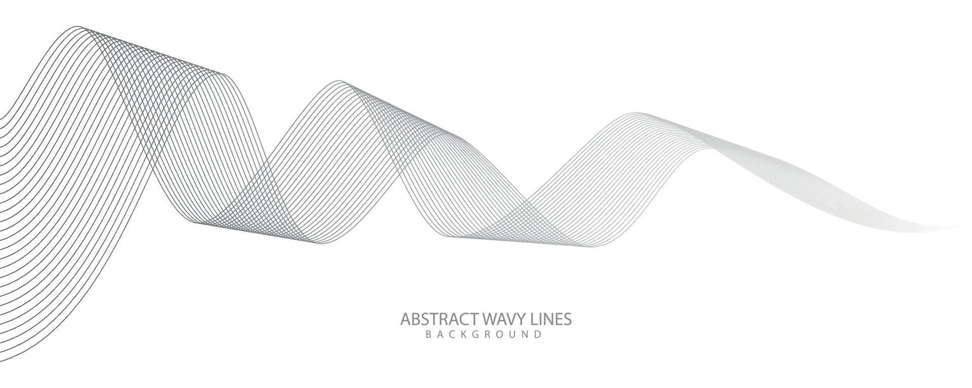 astratto elegante sfondo bianco con onde linea fluente vettore