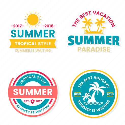Summer Retro Vector Logo per banner