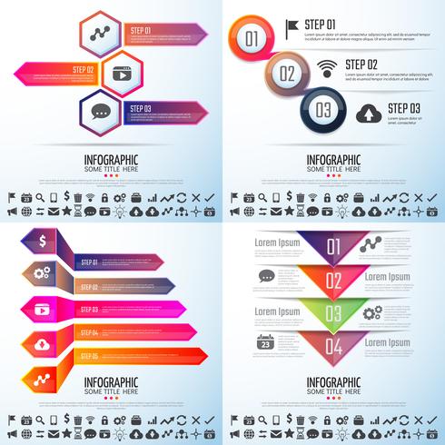 Modello di progettazione infografica vettore