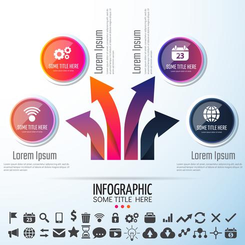 Modello di progettazione infografica vettore