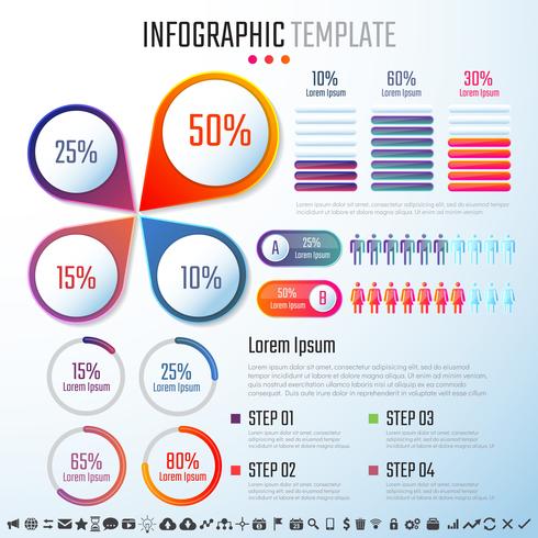 Modello di progettazione infografica vettore