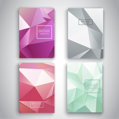 Design brochure low poly vettore