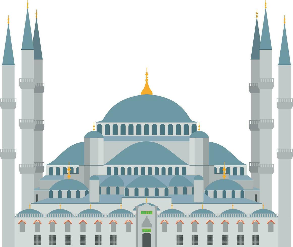 blu moschea vettore illustrazione. Istanbul, tacchino