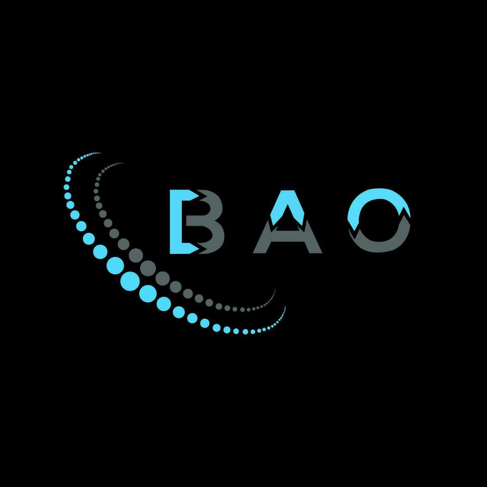 bao lettera logo creativo design. bao unico design. vettore