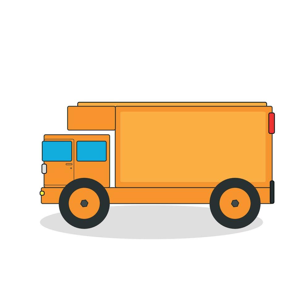 arancia camion isolato su bianca vettore