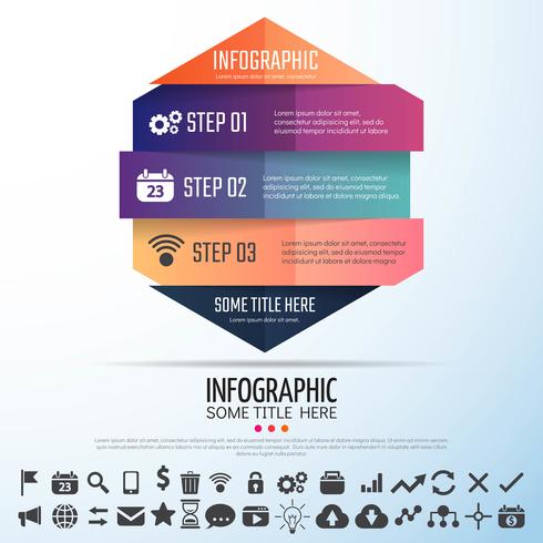 Modello di disegno geometrico infografica vettore