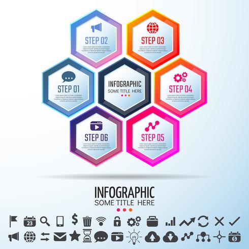 Modello di progettazione infografica vettore