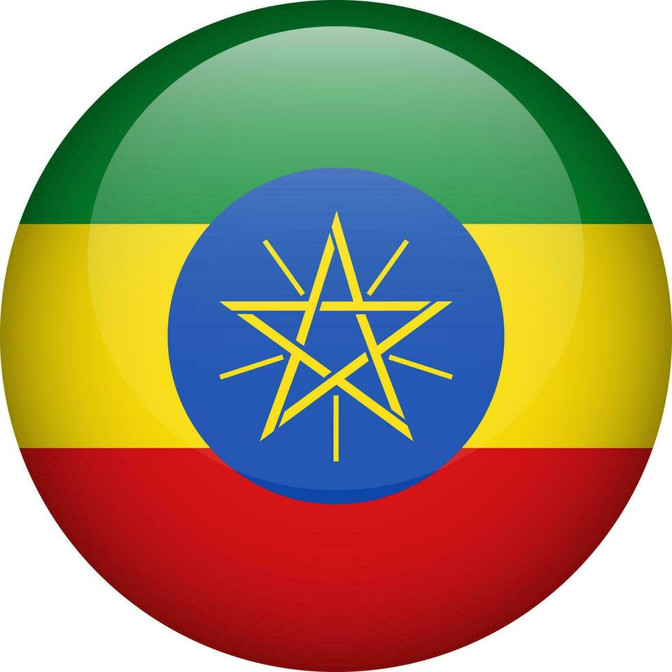 Etiopia bandiera pulsante. il giro bandiera di Etiopia. vettore bandiera, simbolo. colori e proporzione correttamente.