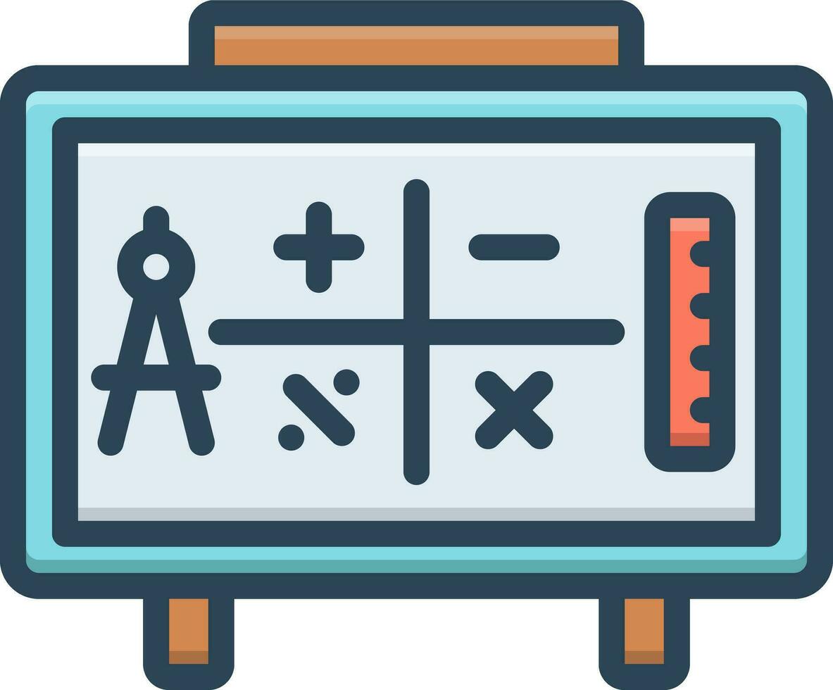 colore icona per matematica vettore