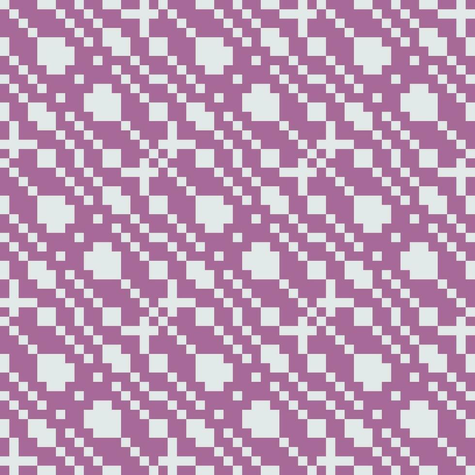 un' pixel modello nel viola e bianca vettore