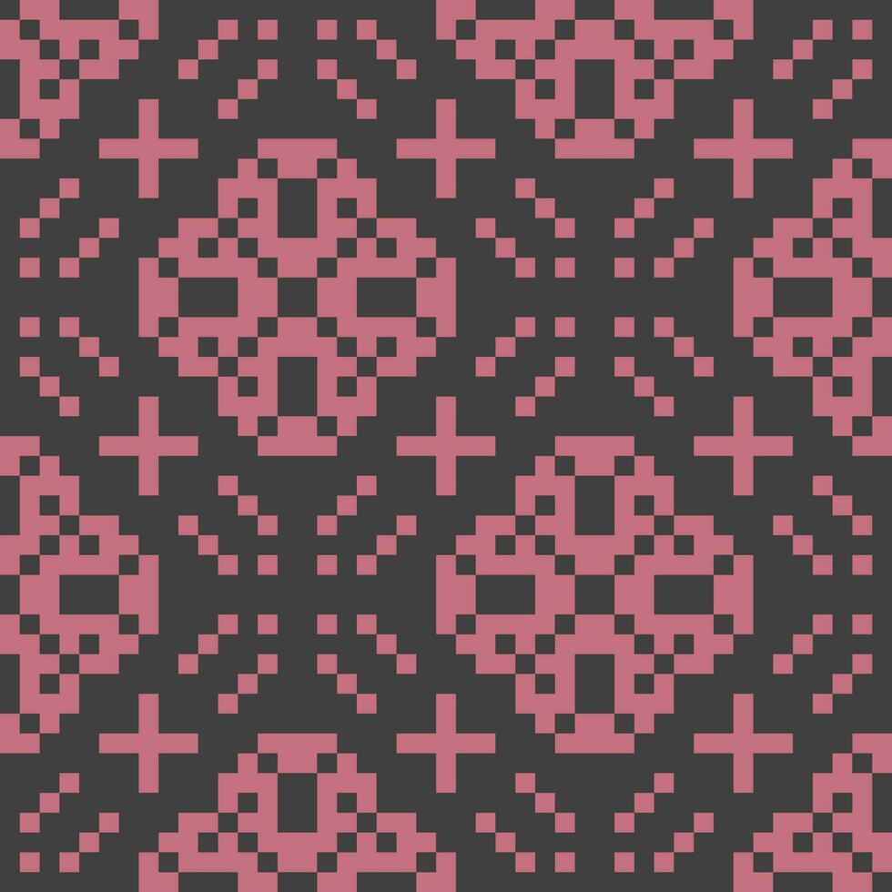 un' pixel modello con rosa e nero piazze vettore