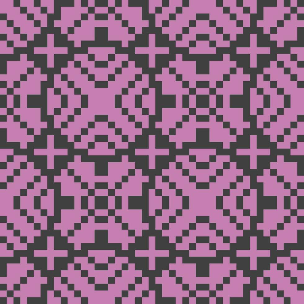 un' pixel modello nel viola e nero vettore