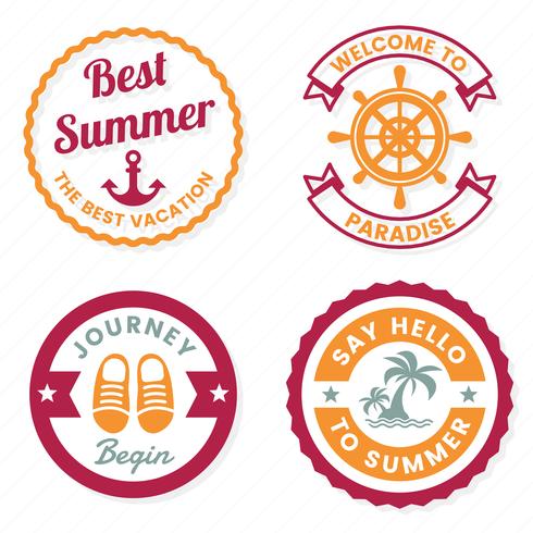 Summer Retro Vector Logo per banner