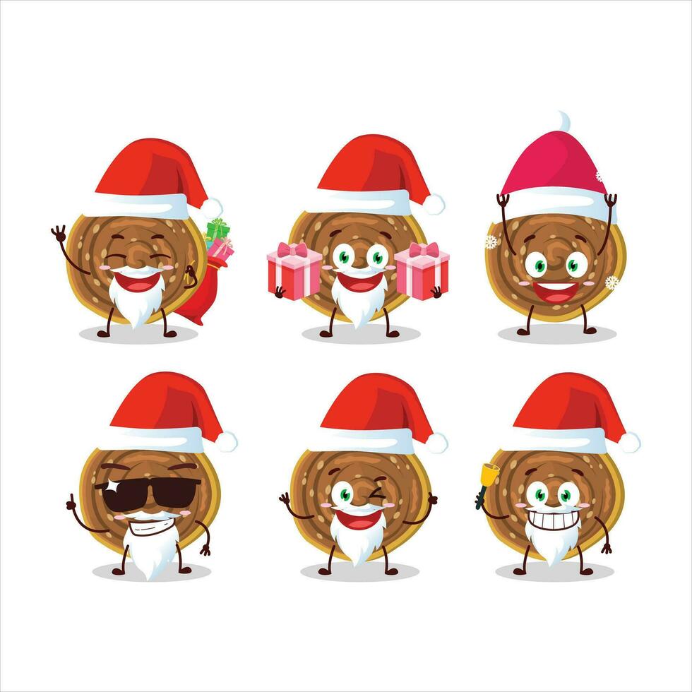 Santa Claus emoticon con bakarvadi cartone animato personaggio vettore