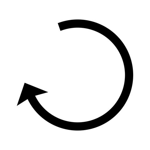 Freccia sinistra icona del glifo nero vettore