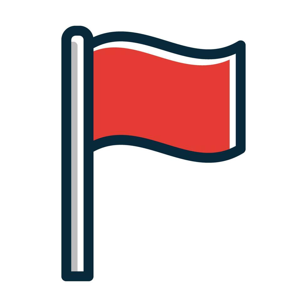 bandiera vettore di spessore linea pieno buio colori icone per personale e commerciale uso.