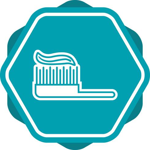 Icona riempita di spazzolino da denti vettore