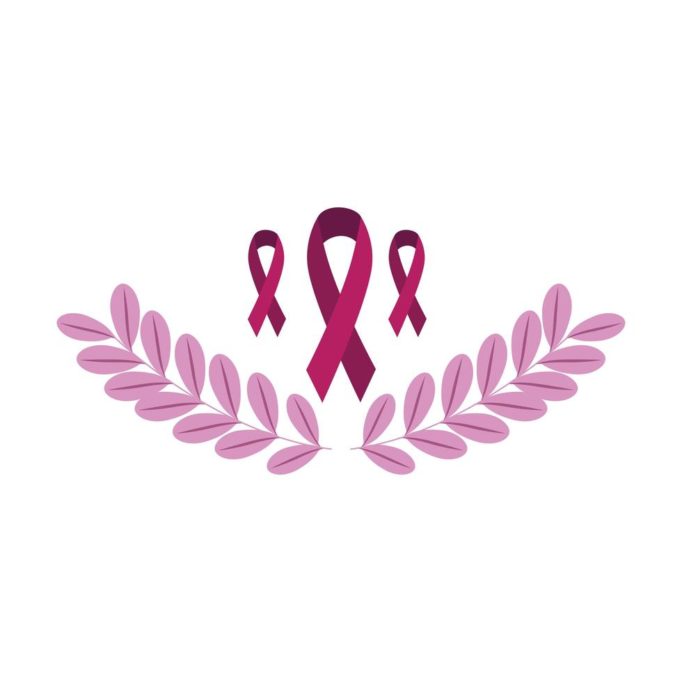 nastri rosa della lotta al cancro al seno vettore