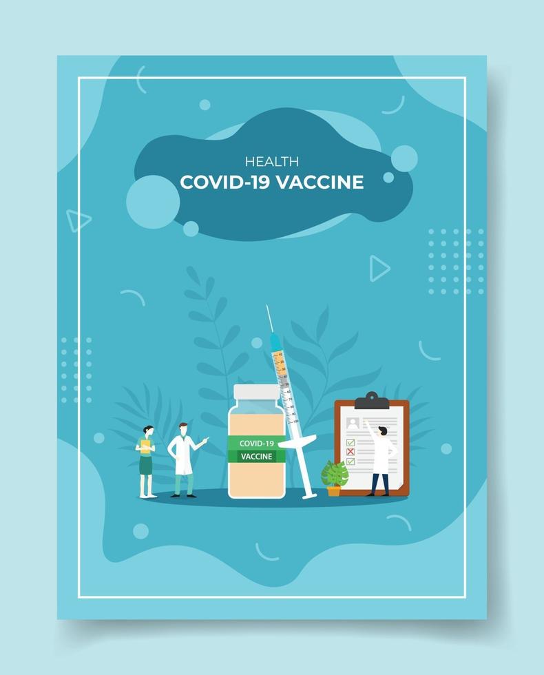 vaccinazione corona per modello di banner, flyer vettore