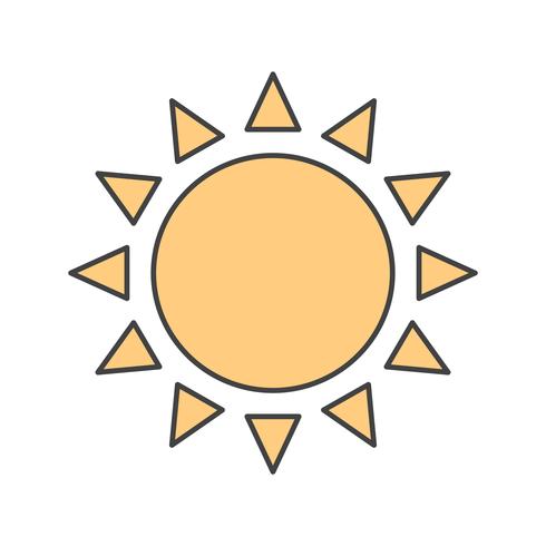 icona del sole vettoriale