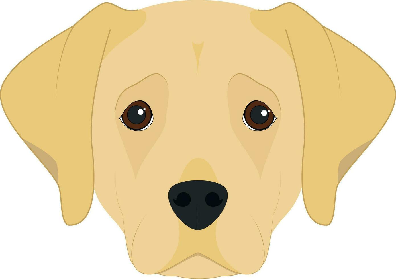 labrador cane da riporto cane isolato su bianca sfondo vettore illustrazione