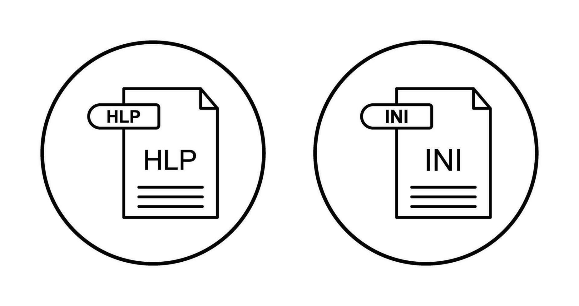 hlp e ini icona vettore