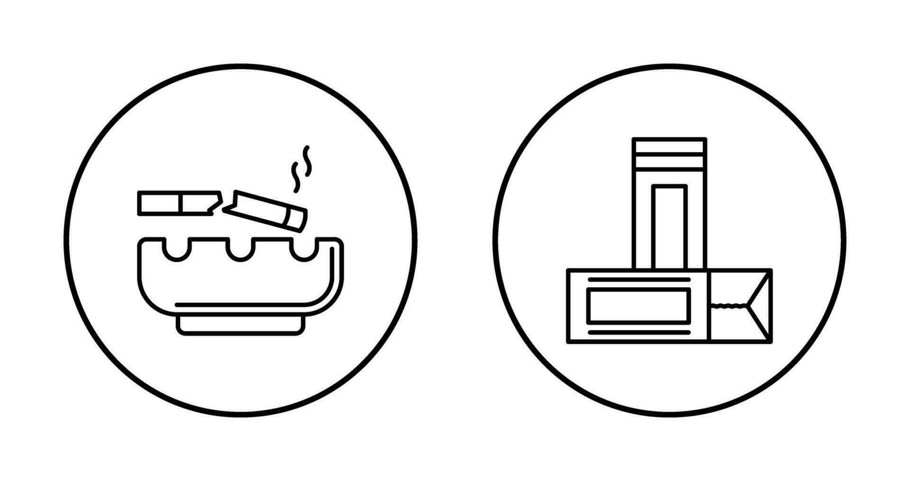 rotto sigaretta e masticazione gomma icona vettore