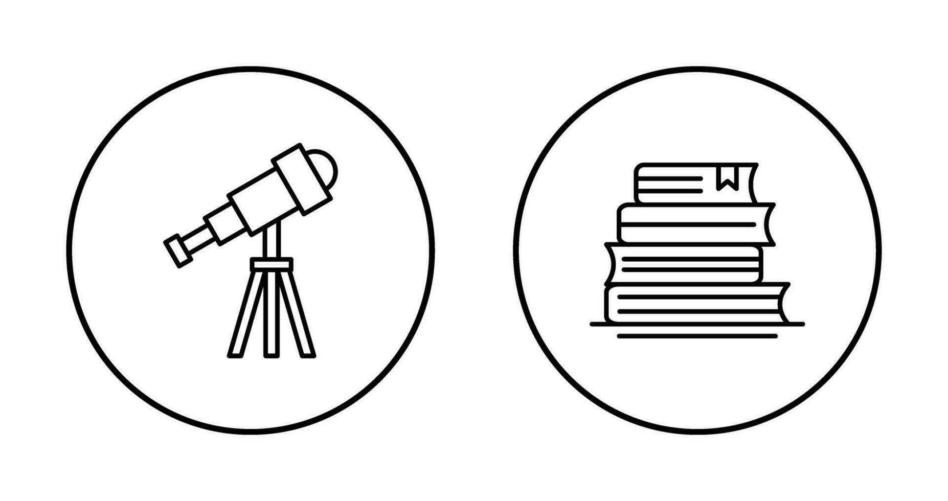 telescopio e snack e i soldi icona vettore