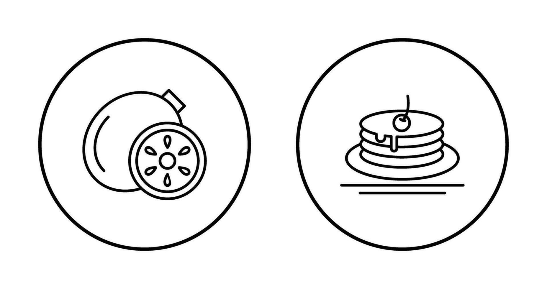 Kiwi e pancake icona vettore