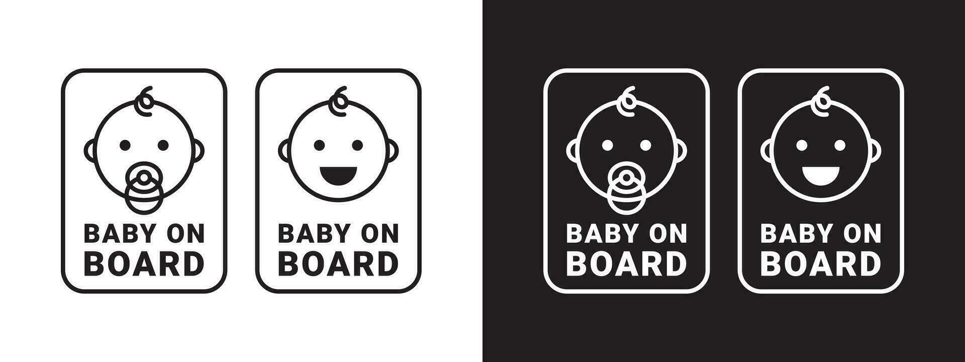 bambino su tavola distintivo. bambino su tavola cartello icona. bambino sicurezza etichetta avvertimento emblema. vettore scalabile grafica