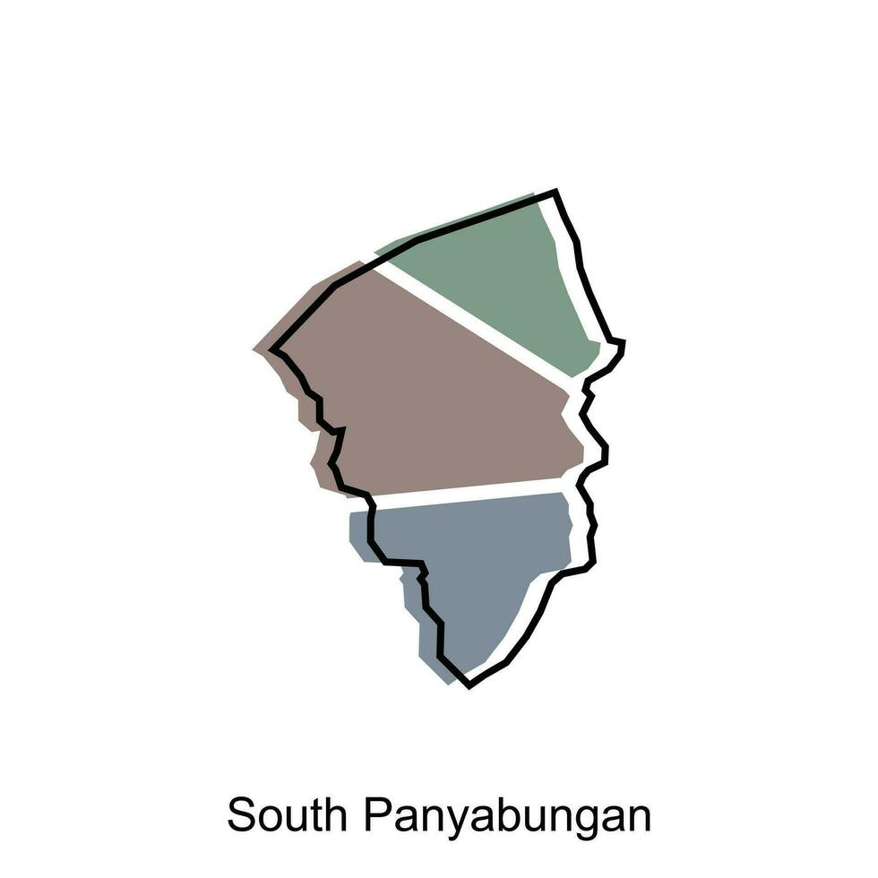 carta geografica città di Sud panyabungan illustrazione disegno, mondo carta geografica internazionale vettore modello con schema grafico schizzo stile isolato su bianca sfondo