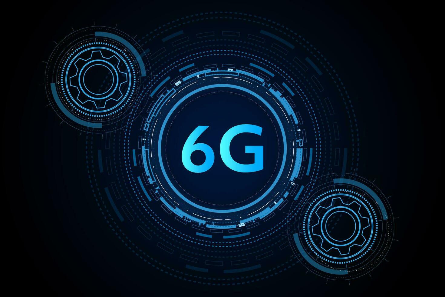 concetto di tecnologia rete mobile 6g, telecomunicazioni di nuova generazione, internet mobile ad alta velocità, vettore