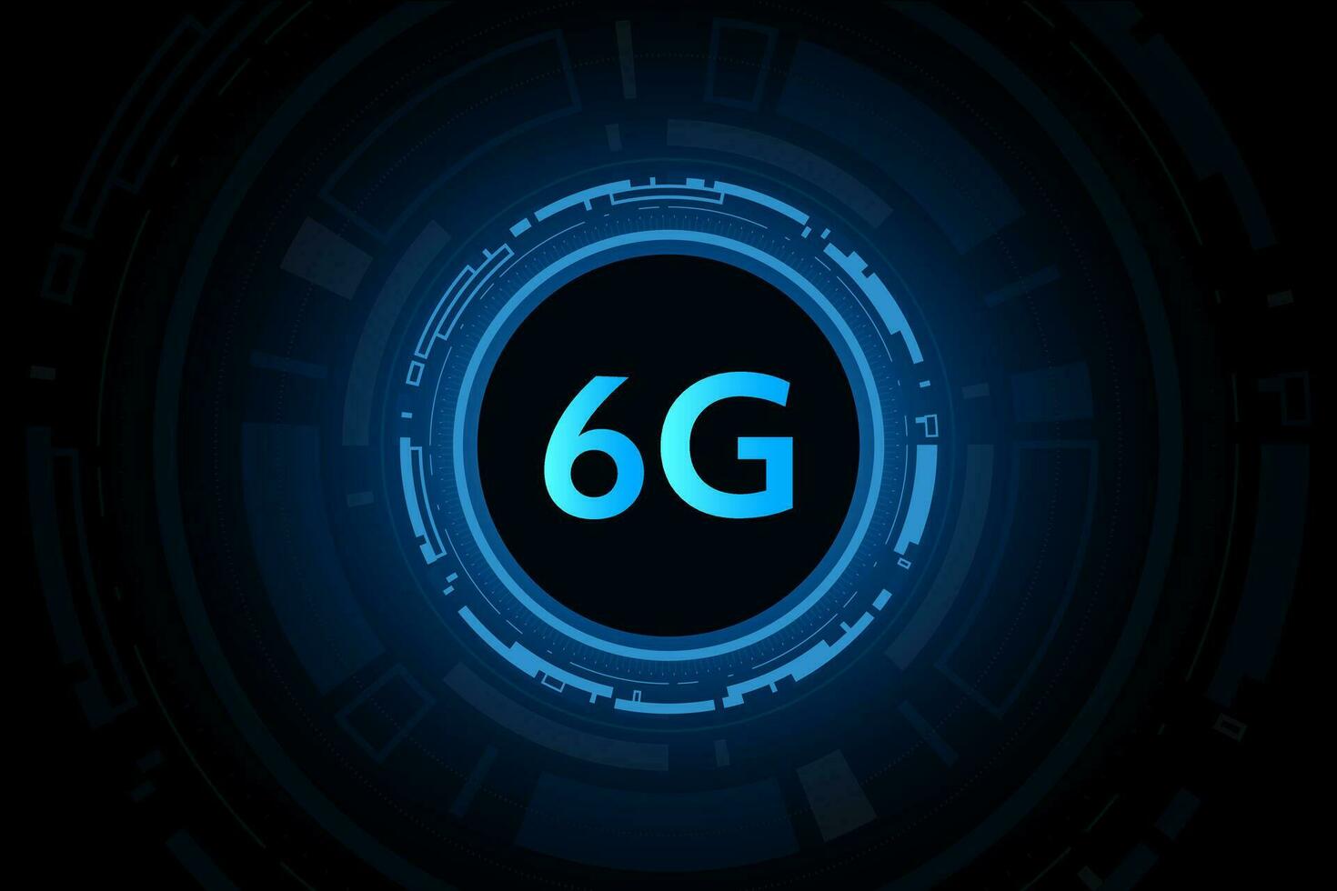 concetto di tecnologia rete mobile 6g, telecomunicazioni di nuova generazione, internet mobile ad alta velocità, vettore