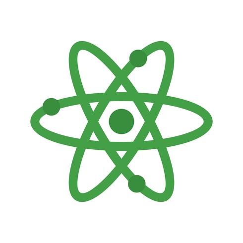 Icona di colore piatto atomo vettore