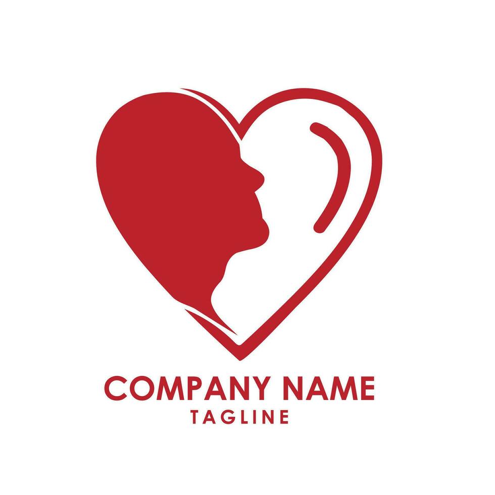 amore logo design vettore