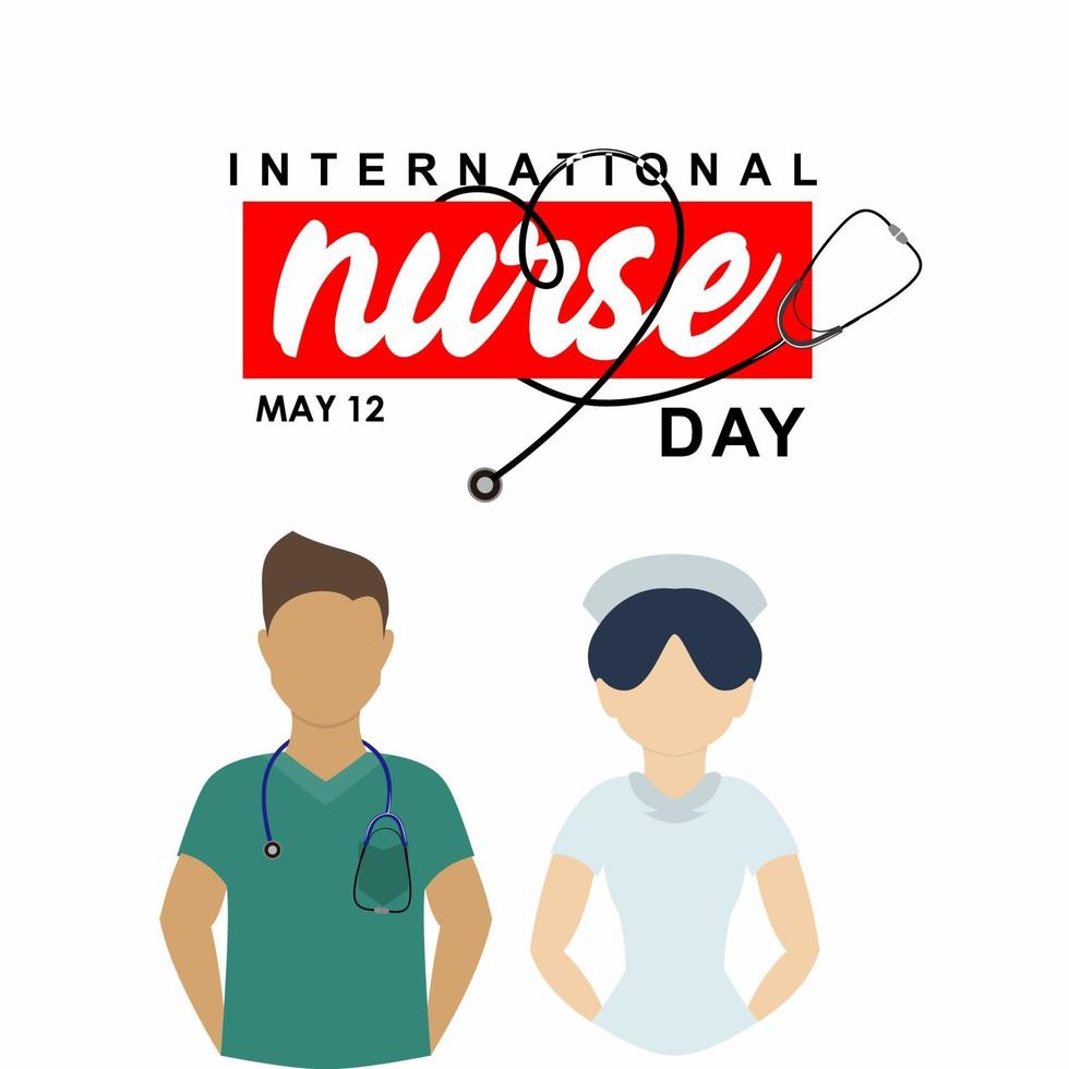 celebrazione del disegno di saluto della giornata internazionale dell'infermiera vettore